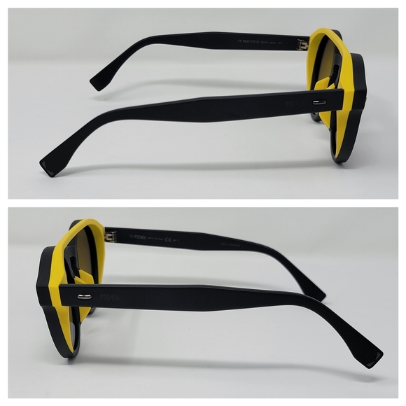 FENDI Monster Matte Gray/Yellow Sunglasses - Picture 11 of 13